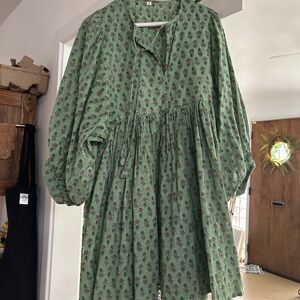 Cotton block print dress